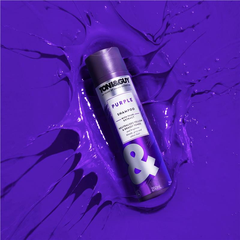 Toni & Guy Purple Shampoo 250ml - Brighten and Tone Your Hair