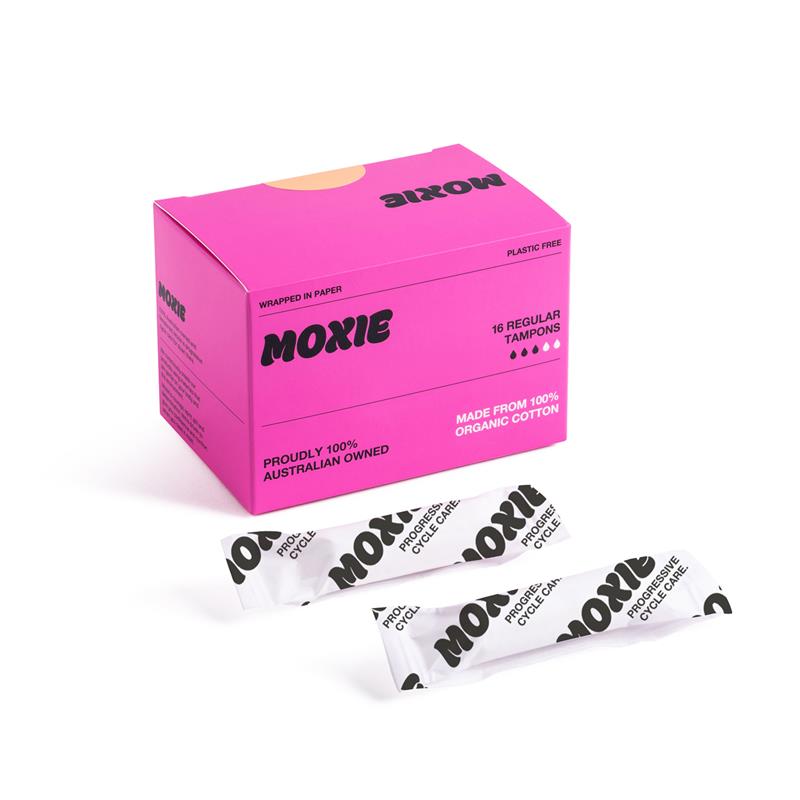 Moxie 100% Organic Cotton Tampons Regular 16 Pack