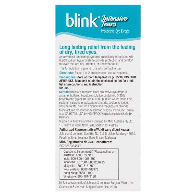 Blink Intensive Tears - 0.4 mL x 20 Vials