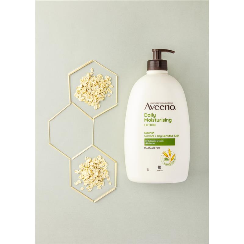 Aveeno Daily Moisturising Fragrance Free Body Lotion 1L - Hydrate and Protect Your Skin