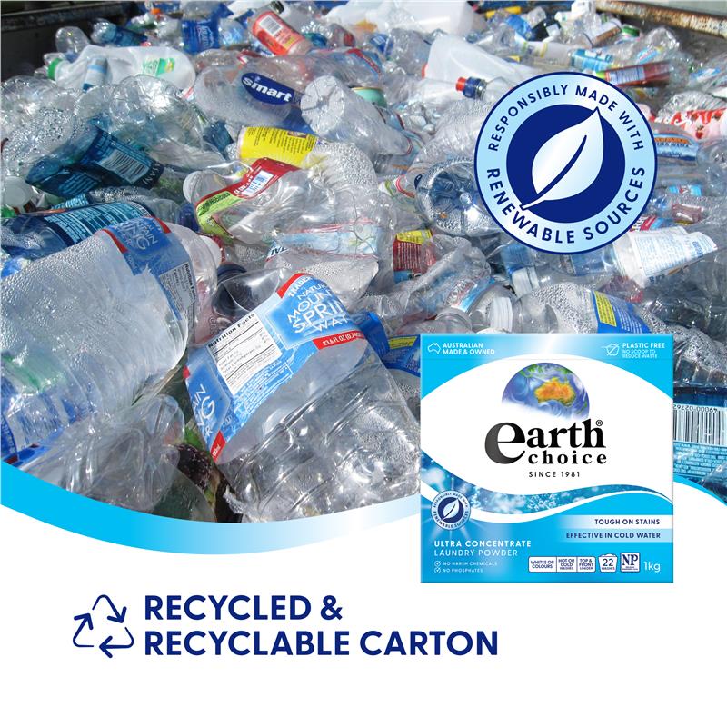 Earth Choice Laundry Powder Dual Format 1kg - Eco-Conscious Stain Removal