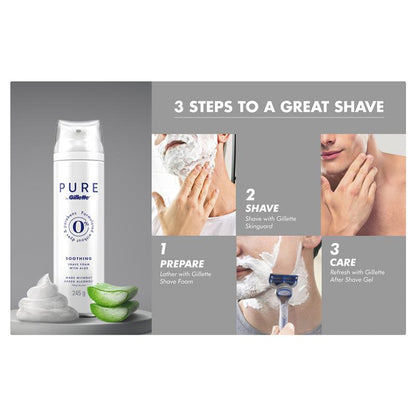 Gillette Pure Sensitive Shave Foam 245g