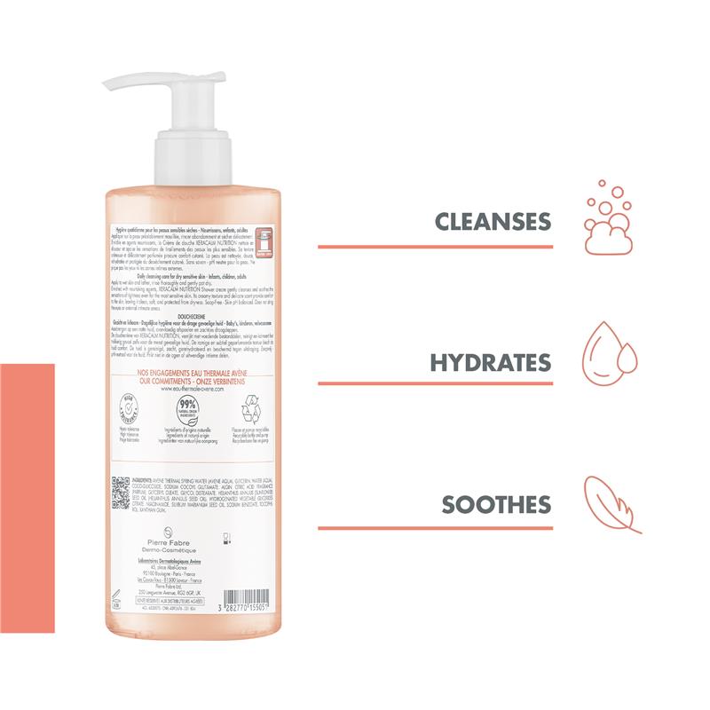 Avène XeraCalm Nutrition 500ml Shower Cream for Dry, Sensitive Skin