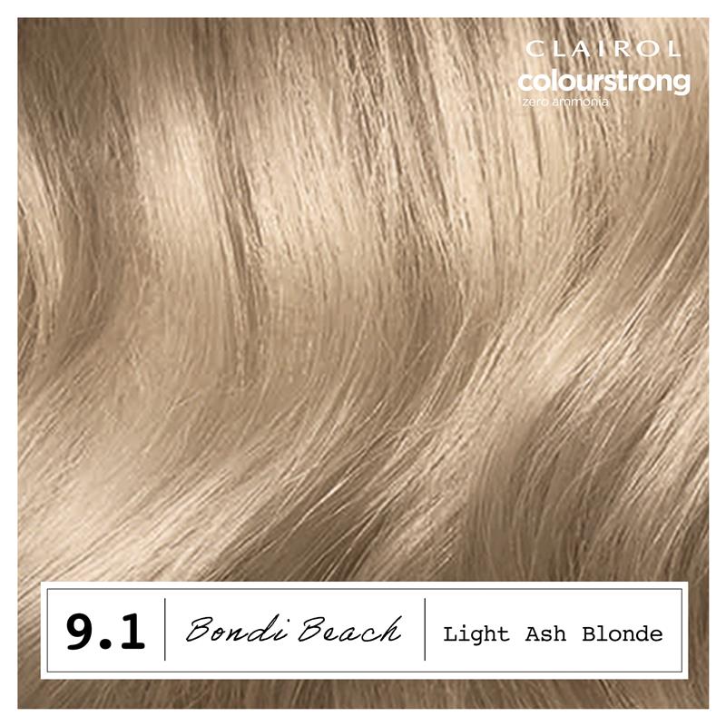 Clairol Colour Strong Kit 9.1 Light Ash Blonde - Ammonia-Free Hair Color