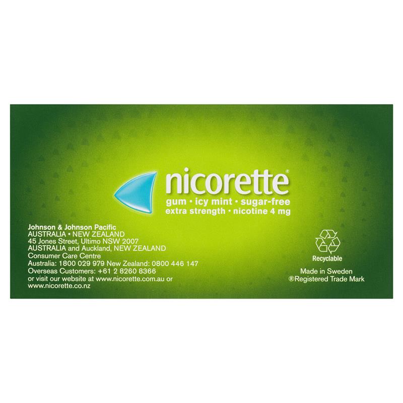 Nicorette Gum 4mg Icy Mint - 75 Sugar-Free Pieces