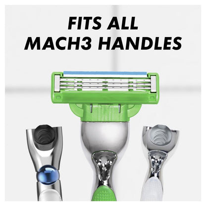 Gillette Mach3 Sensitive Razor Refills, 4-Pack for Sensitive Skin