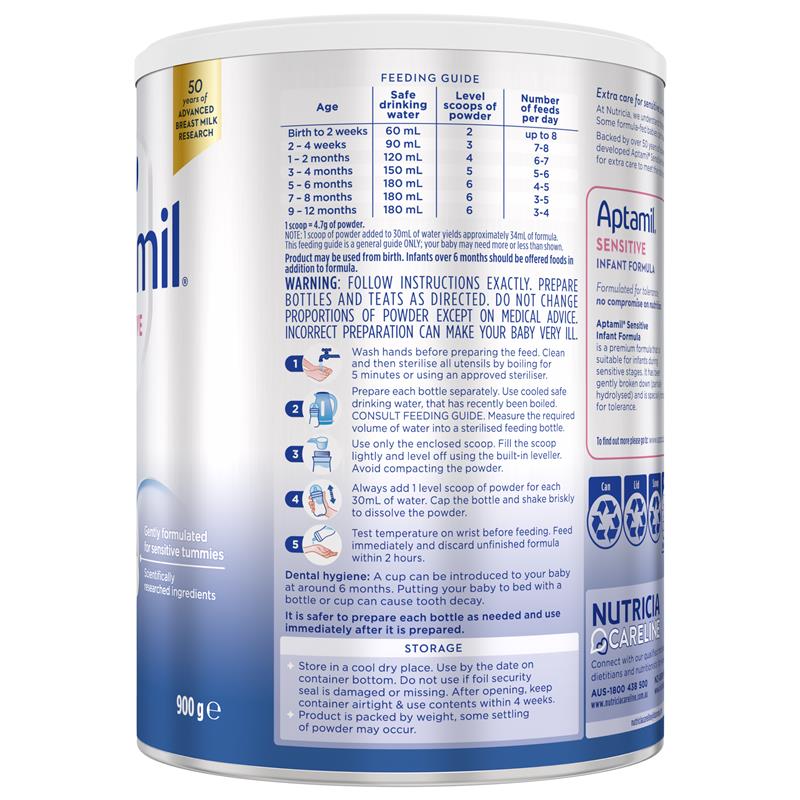 Aptamil Prosyneo Sensitive - Infant Formula for 0-12 Months (900g)