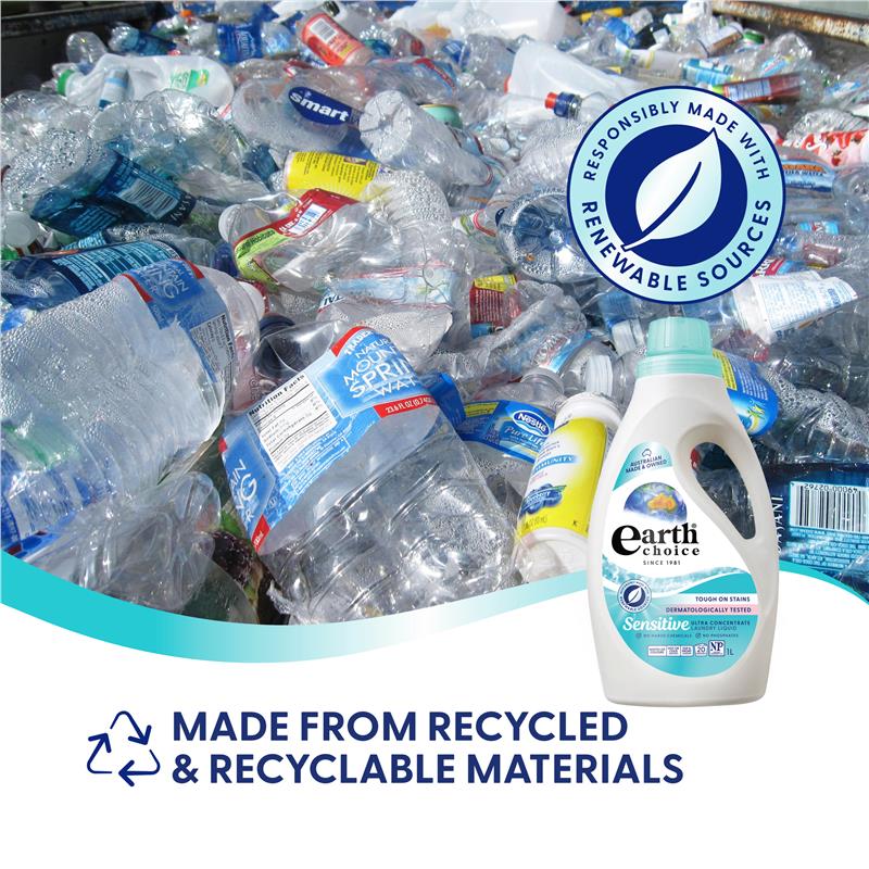 Earth Choice Laundry Liquid Ultra Concentrate Sensitive 1 Litre - Eco-Friendly Cleaning Power