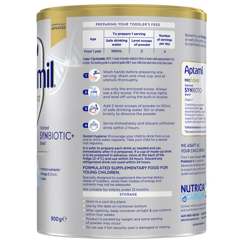 Aptamil Profutura Synbiotic+ Stage 3 Toddler Formula 900g