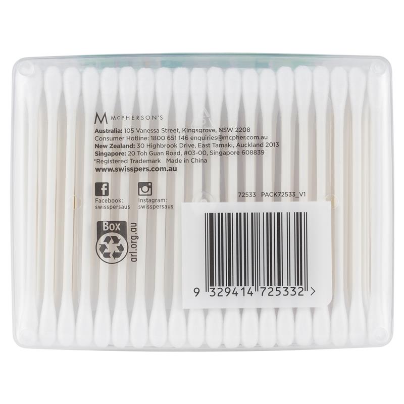 Swisspers Paper Stems Cotton Tips - 400 Pack