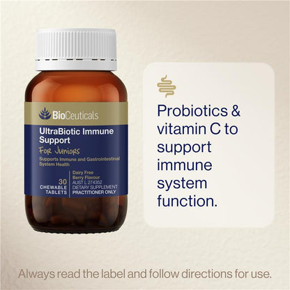 BioCeuticals UltraBiotic Immune Support For Juniors 30 Chewable Tablets