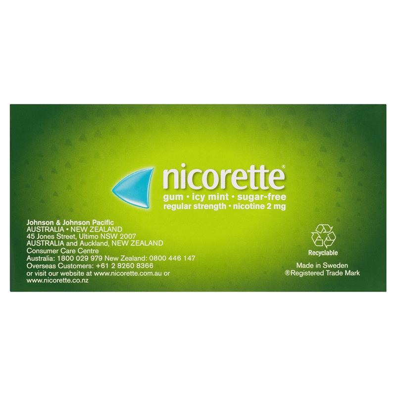 Nicorette Gum 2mg Icy Mint - 75 Sugar-Free Pieces