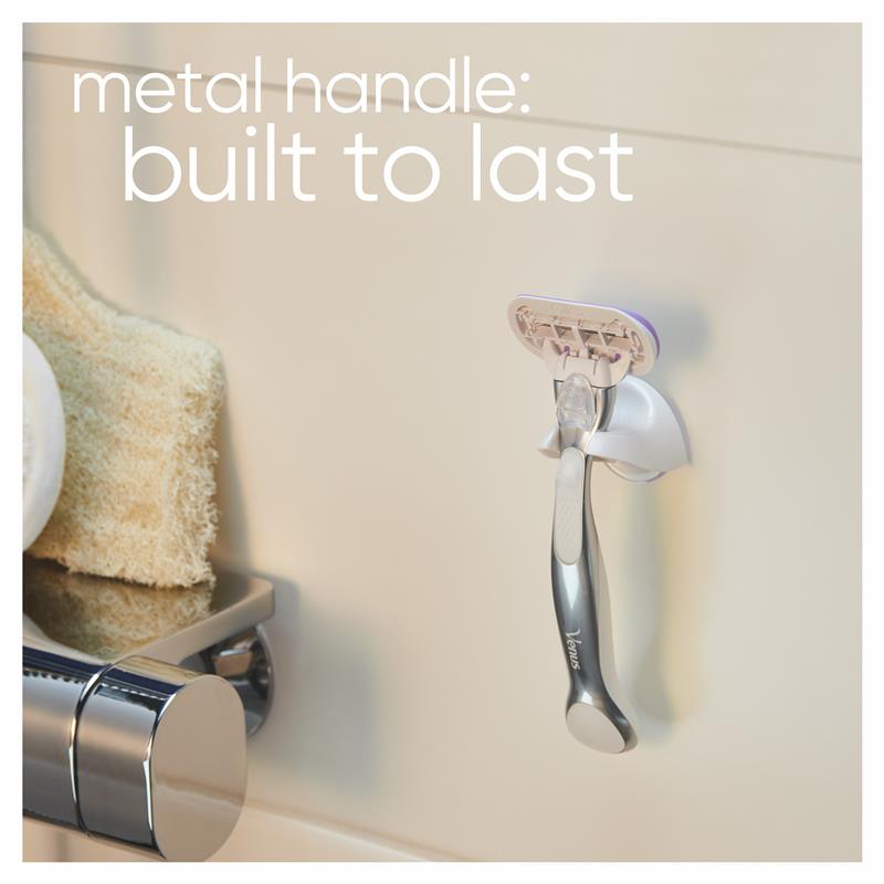 Gillette Venus Deluxe Smooth Platinum Razor + 2 Blade Refills - Women's Shaving Essentials