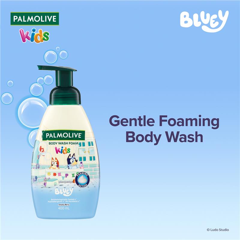 Palmolive Kids Bluey Cherry Berry Body Wash 400ml - Gentle & Fun