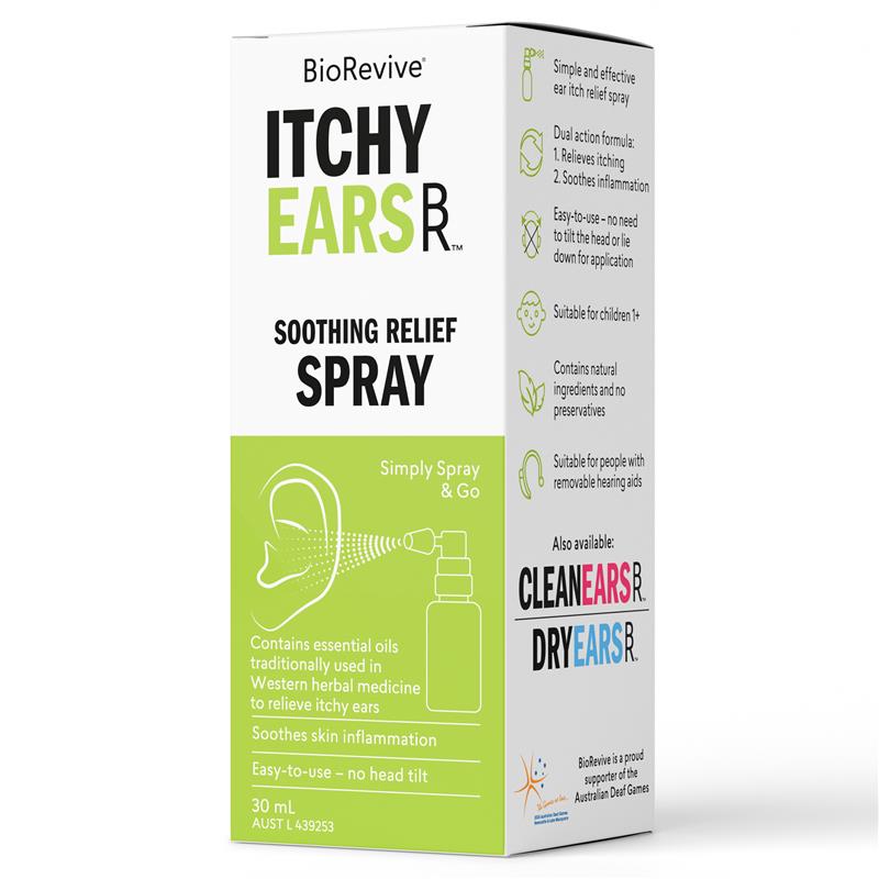BioRevive Itchy Ears Spray 30ml - Soothing Relief for Itchy Ears