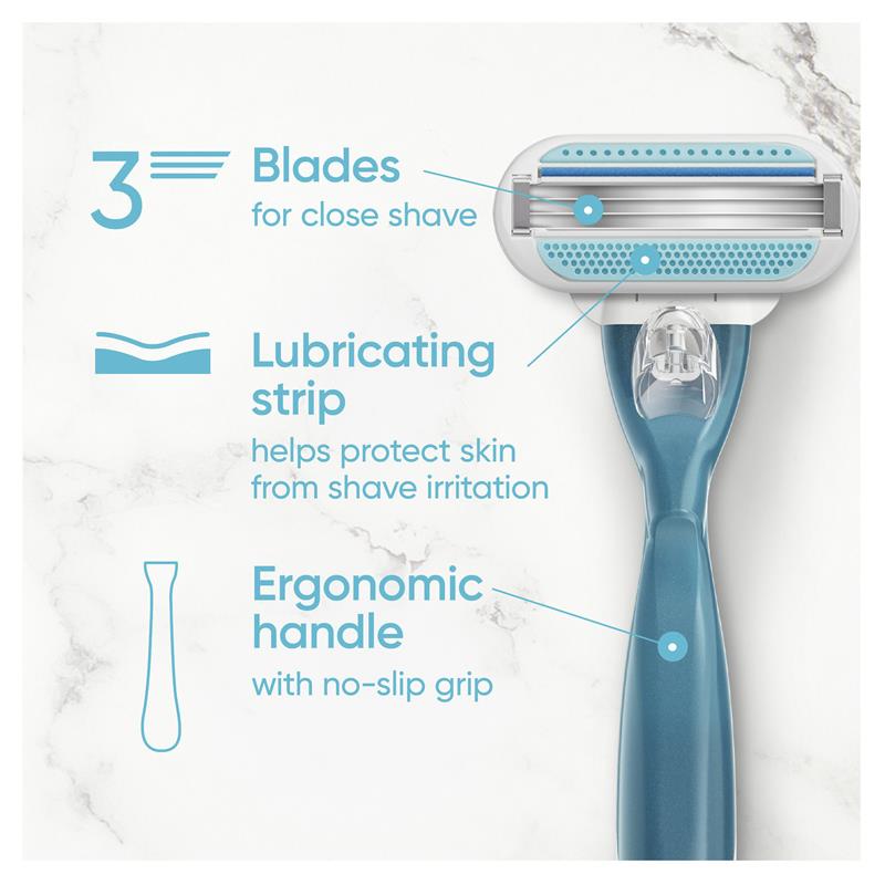 Gillette Venus Smooth Women's Razor Blade Refills 8 Pack - Effortless Shaving