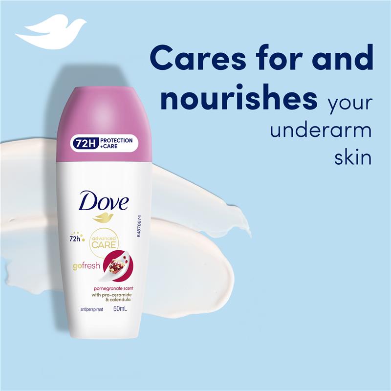 Dove Women Advanced Care Antiperspirant Deodorant 72h Roll On - Pomegranate 50ml