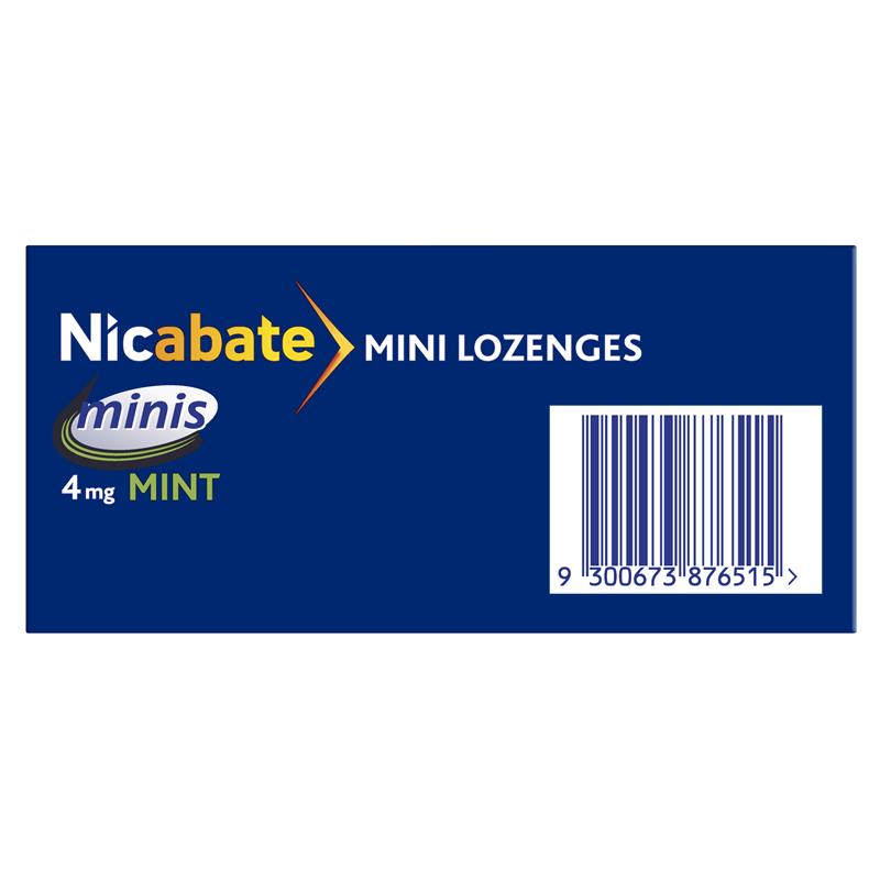 Nicabate Mini Lozenges 4mg - 120 Count for Quick Craving Relief