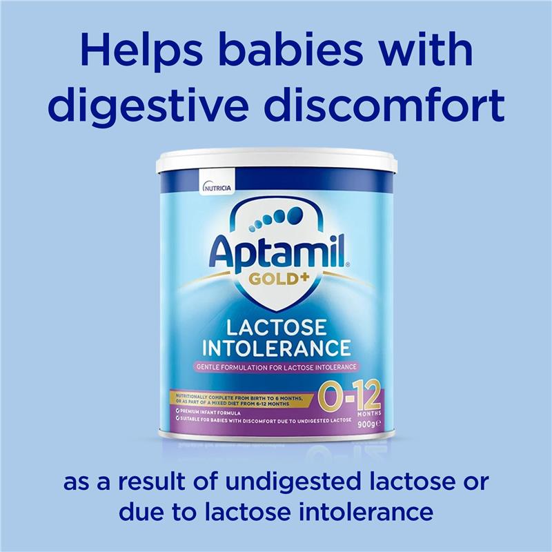 Aptamil Gold+ Lactose Intolerance Infant Formula 900g - Nutritional Support for Sensitive Tummies