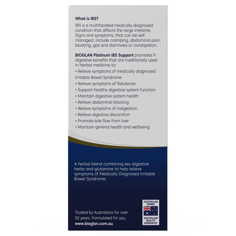Bioglan Platinum IBS Support Triple Action 50 Tablets