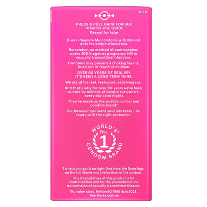 Durex Pleasure Me Condoms 30 Pack