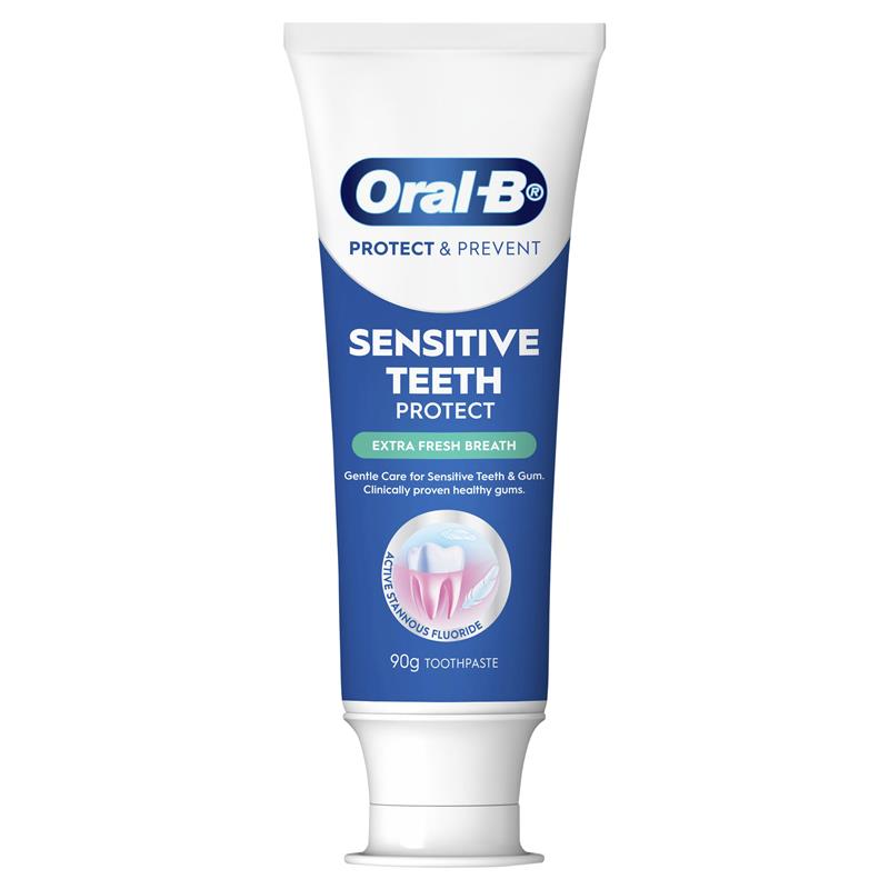 Oral-B Sensitive Teeth Protect Extra Fresh Breath Toothpaste 90g - Mint Flavor