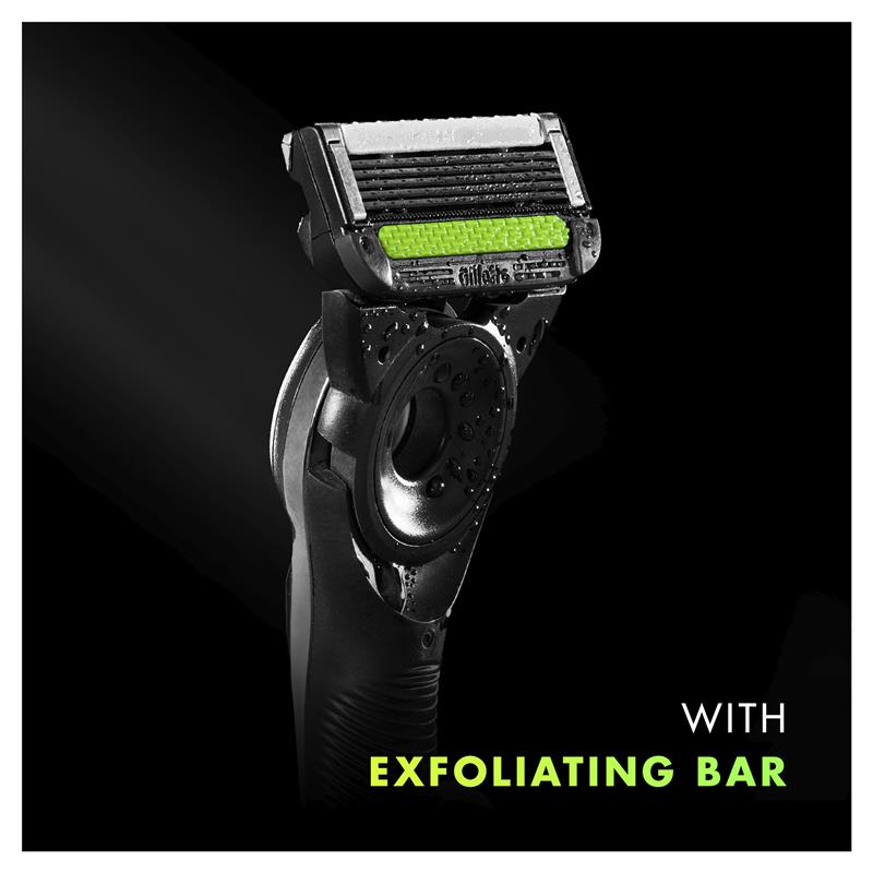 Gillette Labs Exfoliating Razor with Magnetic Stand + 2 Blade Refills - Effortless Shaving