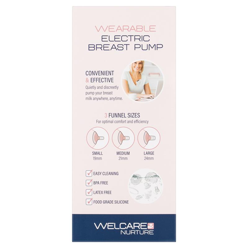 Welcare Wearable Electric Breast Pump - USB C Rechargeable & Hands-Free