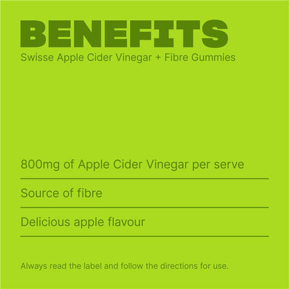 Swisse Apple Cider Vinegar & Fibre Gummies 45 Pack