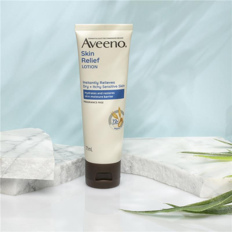 Aveeno Skin Relief Moisturising Lotion 71g - Fragrance-Free Hydration for Sensitive Skin