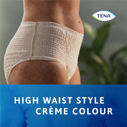 TENA Discreet High Waist Underwear – Large, Crème, 8 Pants