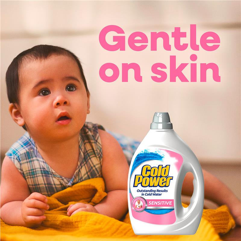 Cold Power Sensitive Pure Clean Laundry Detergent Liquid 2L - Gentle Yet Effective