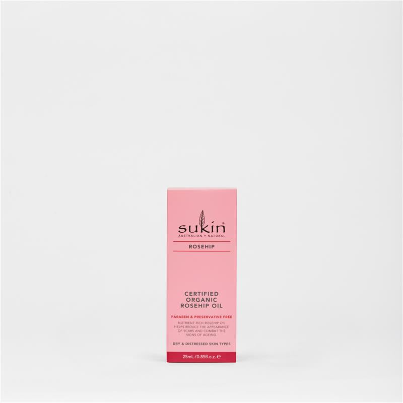 Sukin Certified Organic Rose Hip Oil 25ml for Skin Nourishment