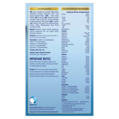 Aptamil Gold+ 2 Baby Follow-On Formula Powder Sachets From 6-12 Months 4 Pack 31.2g
