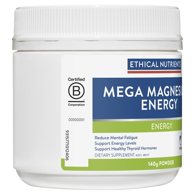 Ethical Nutrients Mega Magnesium Energy 140g Powder