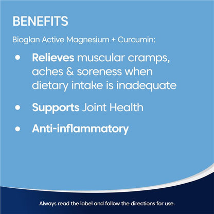 Bioglan Magnesium + Curcumin 120 Tablets