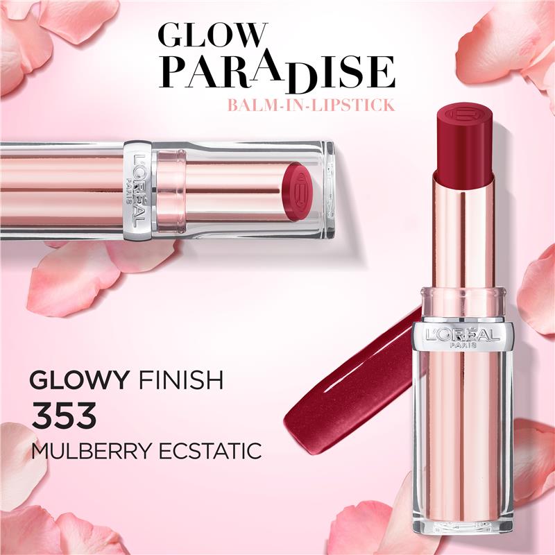 L'Oreal Paris Glow Paradise Balm-In-Lipstick 353 Mulberry Ecstatic