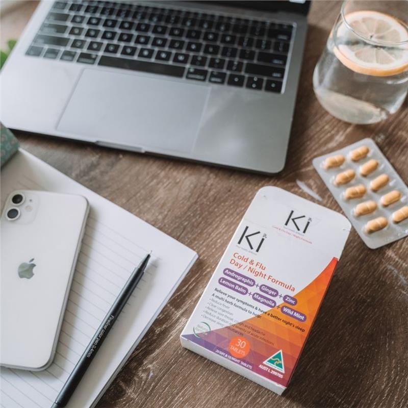 Ki Cold and Flu Day & Night Formula 30 Tablets - Natural Relief for Cold Symptoms