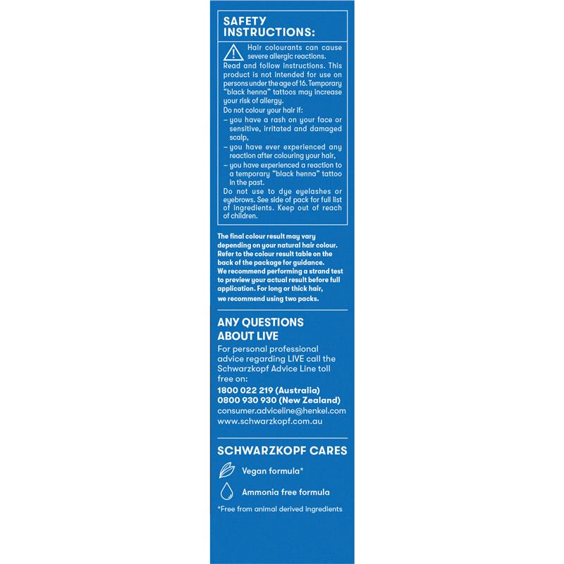 Schwarzkopf LIVE Colour Natural Brown Semi Permanent 75ml