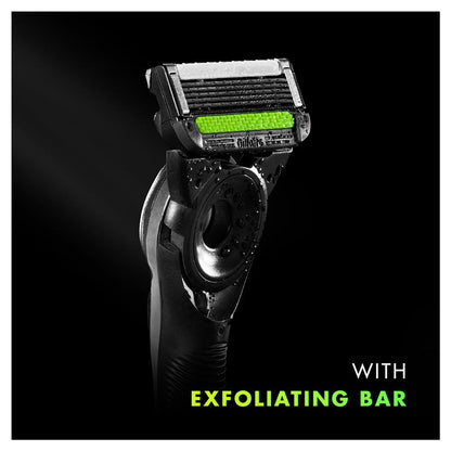 Gillette Labs Exfoliating Men's Razor with Magnetic Stand & 4 Blade Refills