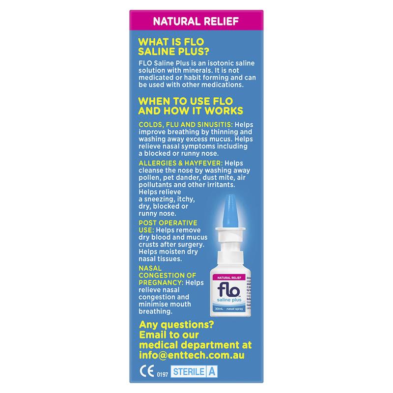 FLO Saline Plus Nasal Spray 30ml