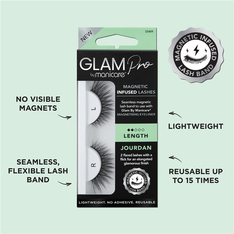 Glam By Manicare Pro Magnetic Infused Jourdan Lashes Length