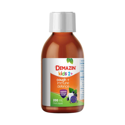 Demazin Kids 2+ Cough + Immune Defence 200ml - Natural Berry Flavor