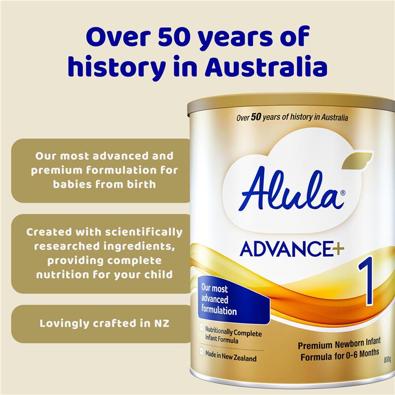 Alula Advance+ Stage 1 Newborn Infant Formula 0-6 Months 800g