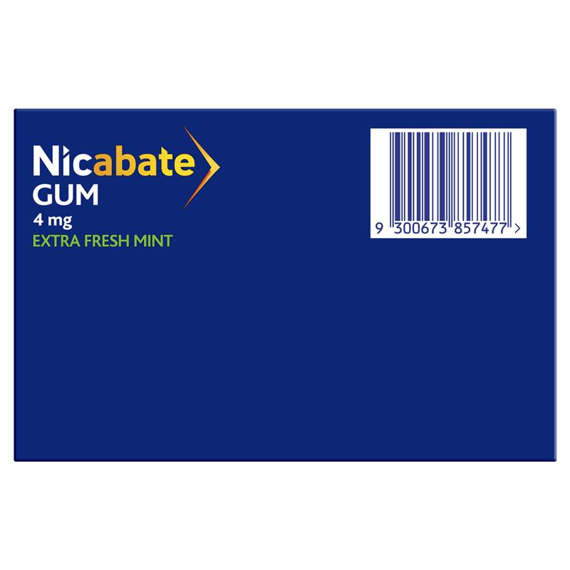 Nicabate Gum 4mg Extra Fresh 250 Pieces - Stronger Support for Smokers