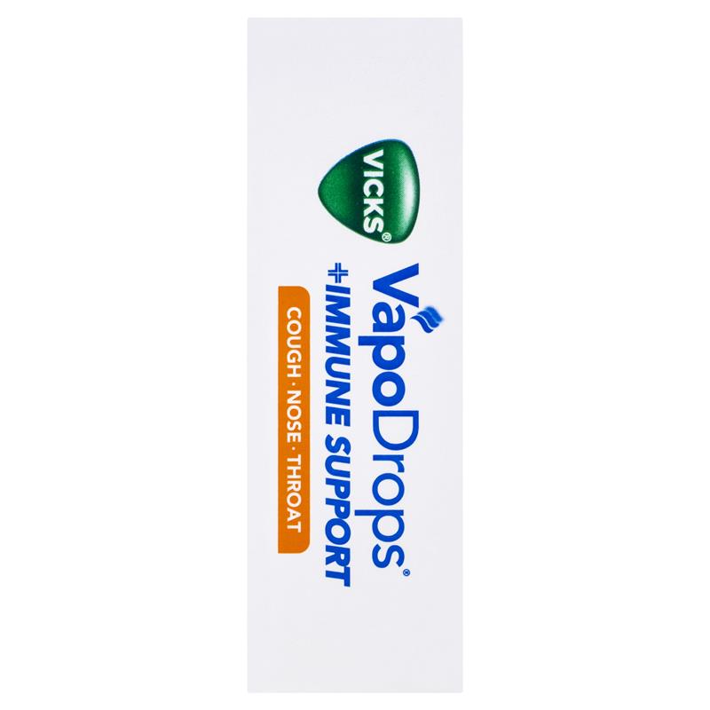 Vicks VapoDrops Immune Support Orange 16 Lozenges - With Zinc & Vitamin C