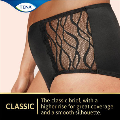 TENA Washable Absorbent Underwear Classic Noir - Size 14-16