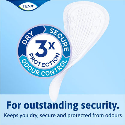 TENA Ultra Long Liners 22 Liners- Odor Control & High Absorbency for Active Use