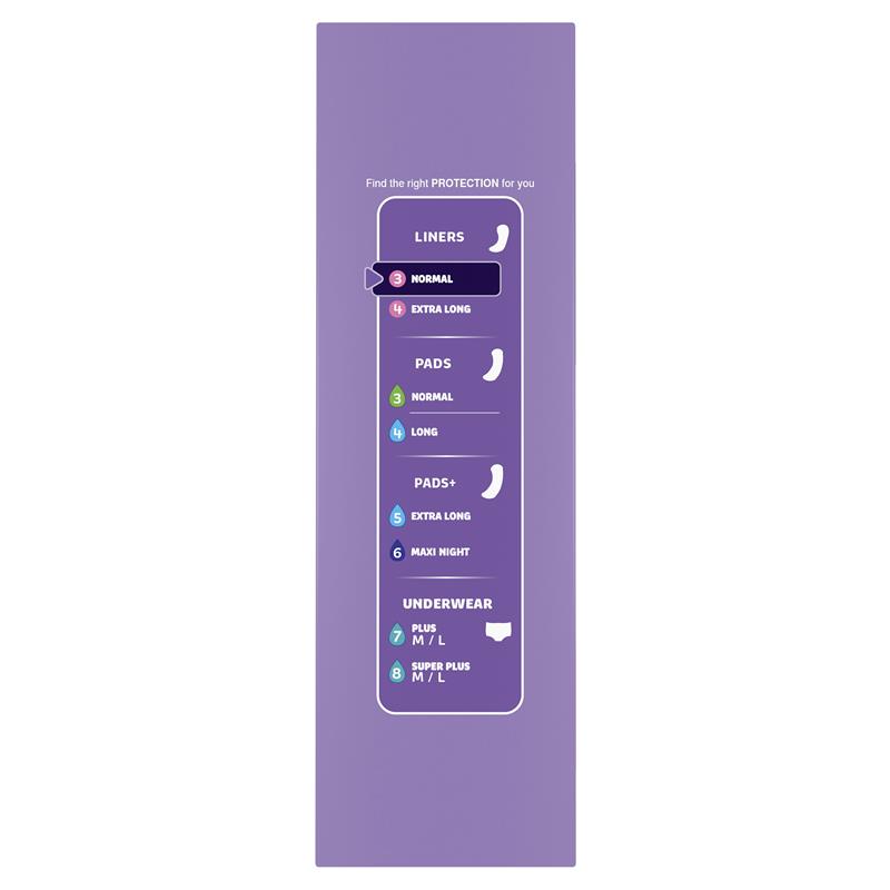 Always Discreet Level 3 Incontinence Liners with Odour Control, 24 liners