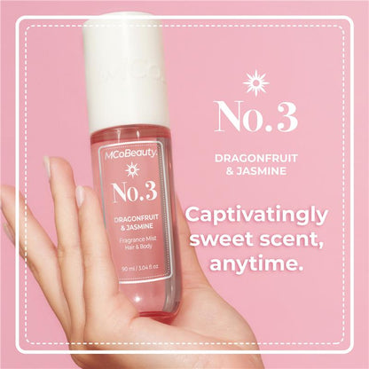 MCoBeauty Dragonfruit & Jasmine No. 3 Fragrance Hair & Body Mist 90ml